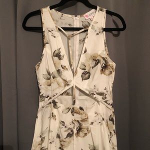 Neutral colored cutout romper